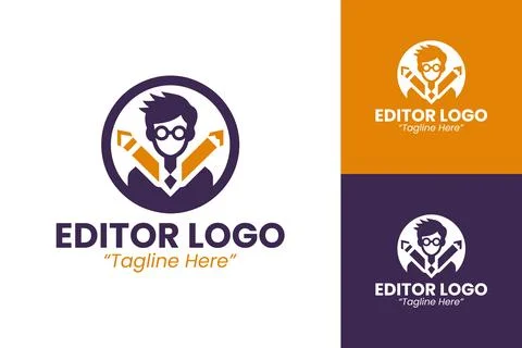 Professional Modern Editor Logo 스톡 일러스트