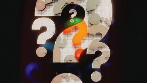 Professional Modern Question Mark Animation Intro. Concept for Social Vídeos de archivo 252361444
