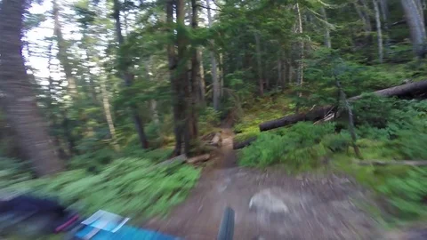 Professional Mountain Biker Crash Point Of View Stock-Footage 79700807