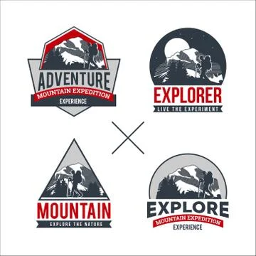 Professional Mountain Logo Collection Stock Illustration