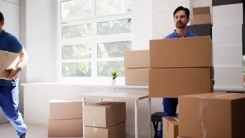 Professional Movers Offering Efficient Stock Footage 312899966