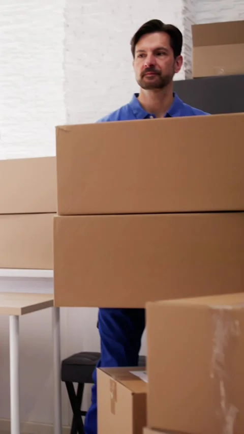 Professional Movers Offering Efficient Stock Footage 312900738