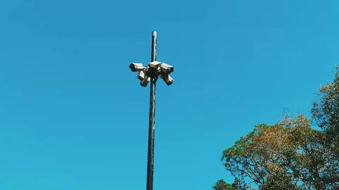 Professional Multi Directional CCTV Camera Installation Footage Stock Footage 333542094