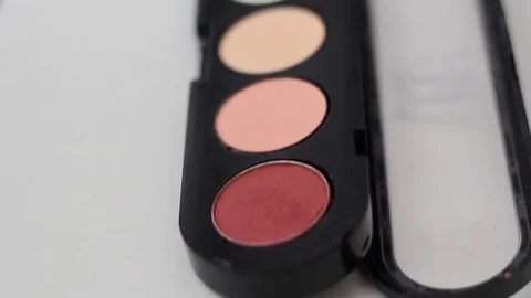 Professional multicolor eyeshadow palette for makeup Stock Footage 80142220