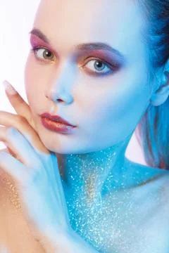 Professional multicolor makeup Фото