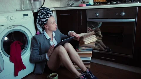 Professional multitasking person has call Stock Footage 134712404