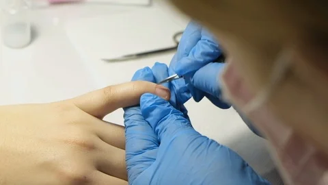 Professional nail care with tools. Video stock 101264000