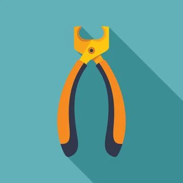 Professional nail puller showing long shadow effect Stock Illustration
