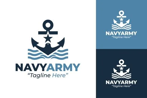 Professional Navy Army Logo Stock Illustration