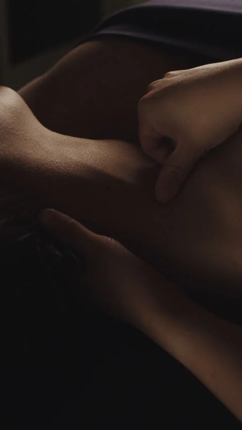 Professional Neck Massage Close-Up for Holistic Wellness Stock Footage 321345784