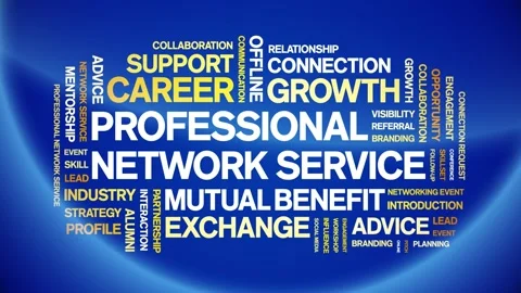 Professional Network Service animated word cloud,animation typography loop. Stock Footage 328047951