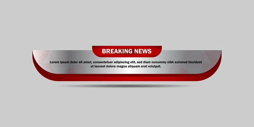Professional news lower third template design Illustrazione stock