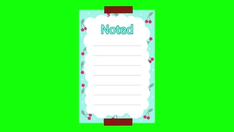 Professional Note Moving Green Screen Element Stock-Footage 337990235