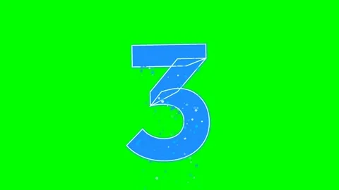 Professional Number Dynamic with Five Green Screen Element Video stock 336892827