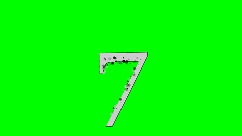 Professional Number Looping Green Screen Element Video stock 336892785