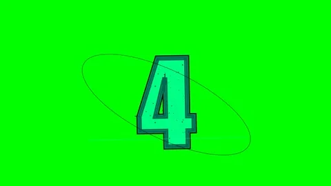 Professional Number Looping Green Screen Element Stock Footage 336898873