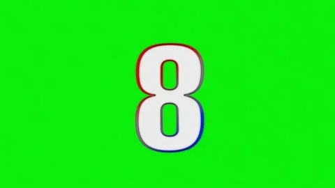 Professional Number Moving Green Screen Element Video stock 337099580