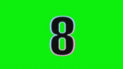 Professional Number Moving Green Screen Element Stock Footage 337991131