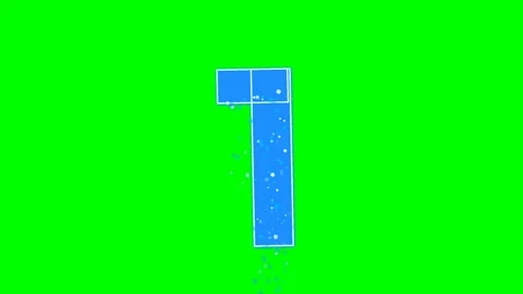 Professional Number Moving with One Green Screen Element Vídeos de archivo 336892823