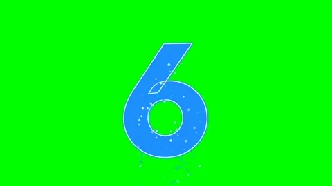 Professional Number Moving with Six Green Screen Element Vídeos de archivo 336892831