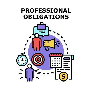 Professional obligations concept illustrating work duties and tasks 스톡 일러스트