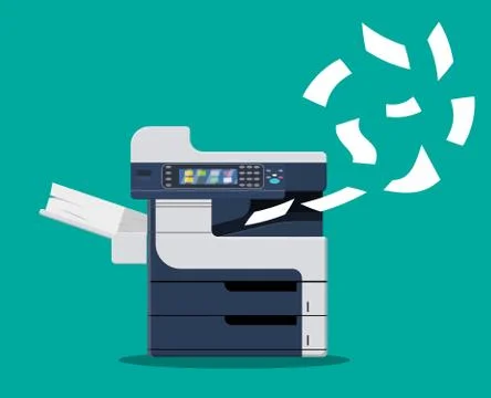 Professional office copier, Stock Illustration