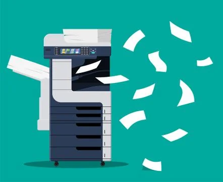 Professional office copier, Stock Illustration
