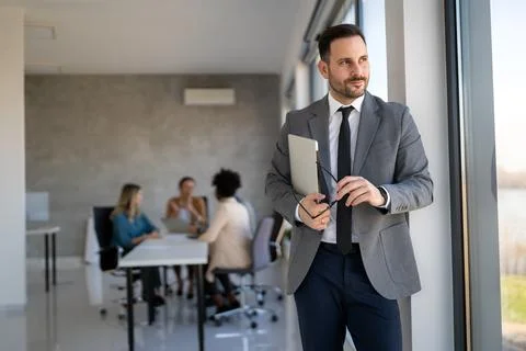 Professional in office environment, highlighting teamwork, collaboration, l.. Stock Photos