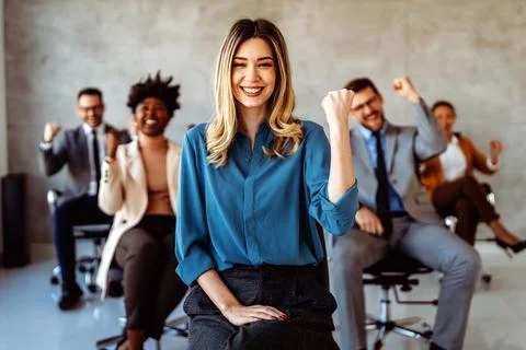 Professional in office environment, highlighting teamwork, collaboration, l.. Stock Photos