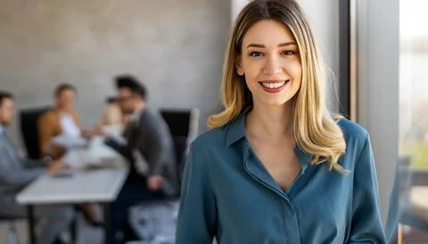 Professional in office environment, highlighting teamwork, collaboration, l.. Stock Photos