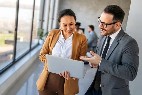 Professional in office environment, highlighting teamwork, collaboration Stock Photos