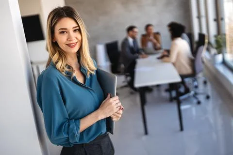 Professional in office environment, highlighting teamwork, collaboration, l.. Stock Photos
