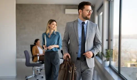 Professional in office environment, highlighting teamwork, collaboration, l.. Stock Photos