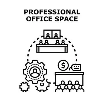 Professional office space concept visualizing business environment Stock Illustration