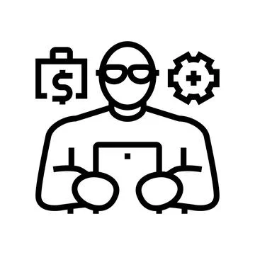 Professional organizer line icon vector illustration Illustrazione stock