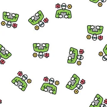 Professional organizer vector seamless pattern Stockillustratie