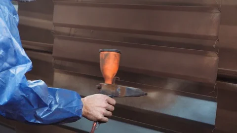 Professional paint polyurethane spray foam gun Stock Footage 129931741
