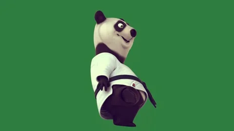 Professional Panda Motion Green Screen Element Stock Footage 338017025