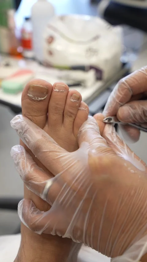 Professional Pedicure Session Stock Footage 314901151