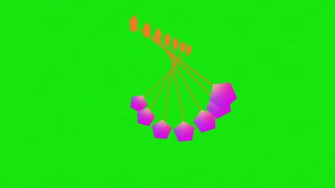 Professional pendulum animation on a high-quality chroma key green screen b.. Video stock 331465194