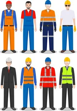 Professional people concept. Set of different detailed illustration of worker Illustrazione stock