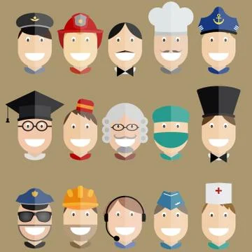 Professional people set Stock Illustration