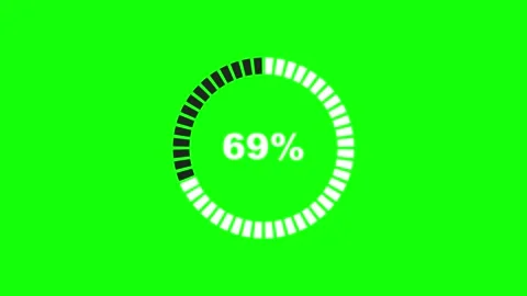 Professional Percentage Green Screen Element Video stock 343929101