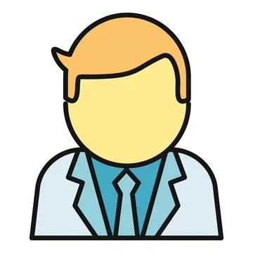 Professional person icon representing a scientist or doctor Stock Illustration