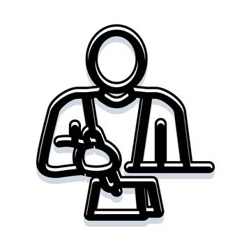 Professional person working on a laptop computer 库存插图