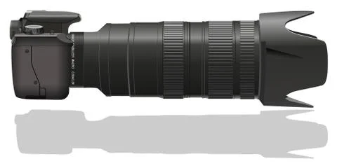 Professional photo camera Illustrazione stock