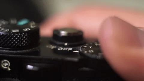 Professional photographer set exposition to plus 3 on photo camera. Extreme Stock Footage 122068065