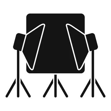 Professional photography studio setup icon Stock Illustration