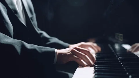 Professional pianist Stock Footage 123409398