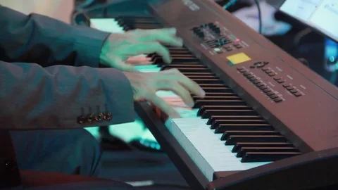 Professional Piano Keyboard Player Stock Footage 86632504